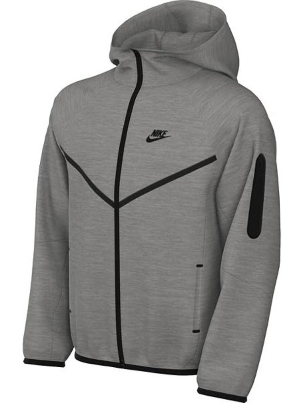 Nike Sportswear Tech Fleece Big Kids' XL Full-Zip Hoodie (Dark Grey)